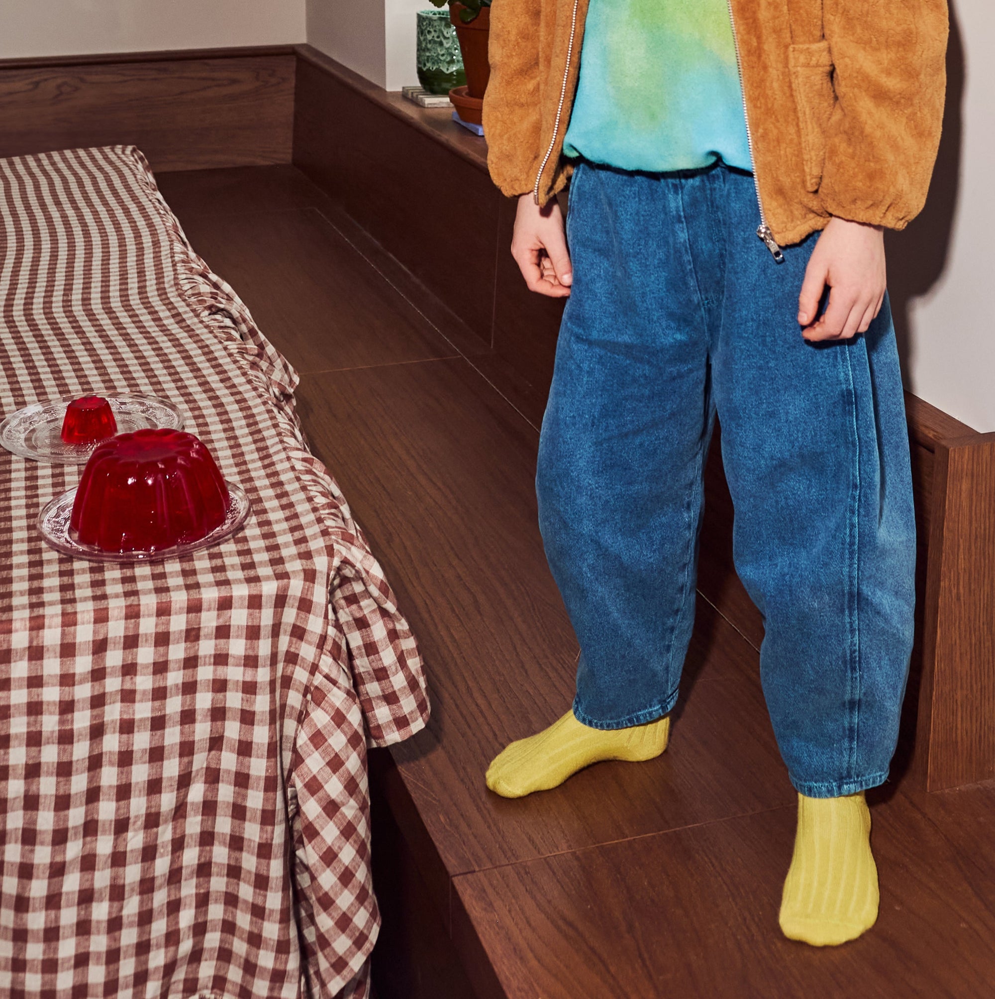 Manu Denim Overdye Balloon Trousers (Turquoise)